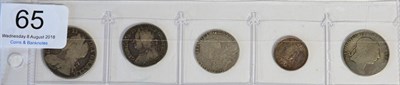 Lot 65 - 4 x Miscellaneous English Silver Coins comprising: shilling 1741 bust a little better than Fair...