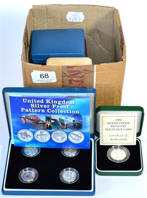 Lot 68 - A Collection of 14 x UK Silver Proofs comprising: 4 x crowns: 1972, 1980, 1997(£5) very...