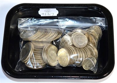 Lot 70 - £6.37½ Face Value Pre-47 Silver, wt 727g; halfcrowns, florins & shillings, all George VI (bar