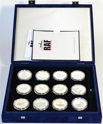 Lot 77 - A Set of 24 x Silver Proof Crown-Size Coins in the series 'History of the RAF' comprising:...