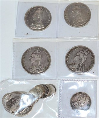 Lot 83 - Victoria, 2 x Crowns 1889, both with contact marks & small edge imperfections Fine &...