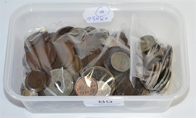 Lot 85 - Approximately 325 x Foreign Coins, mostly 19th & 20th century, of which 56 x silver (4 holed),...