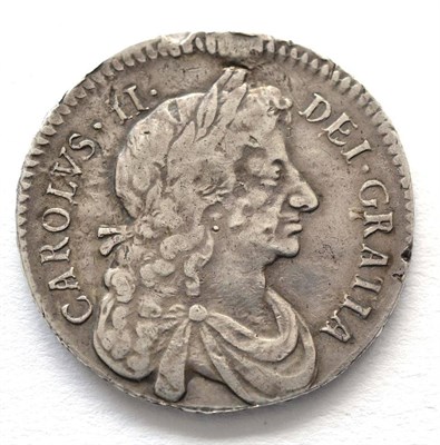 Lot 93 - Charles II Halfcrown 1680 T. SECVNDO, fourth draped bust, struck off-centre, edge & rim knocks...