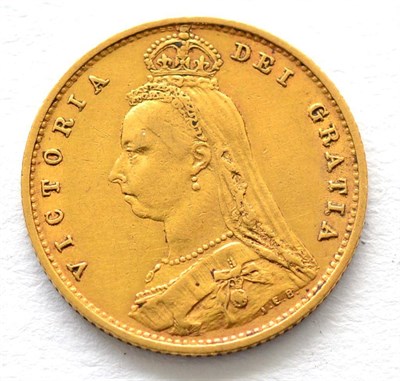 Lot 107 - Victoria, Half Sovereign 1887JH, generally good edge & surfaces, AVF to VF