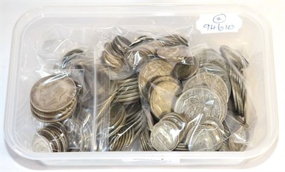 Lot 111 - £11.90 Face Value Pre-47 Silver, wt 1.325kg, together with £0.87½ face value pre-20 silver