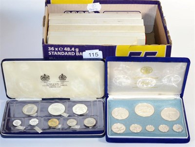 Lot 115 - 8 x Foreign Proof Sets comprising: Bahamas 1975 9 coins 1 cent to 5 dollars (5 x 2 dollars...