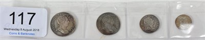 Lot 117 - George III Maundy Set 1766, fourpence: '433' lightly scratched in obv field o/wise GVF,...