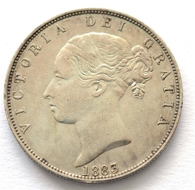 Lot 129 - Victoria Halfcrown 1883, obv faint scratches on bust o/wise good edge & surfaces VF/GVF