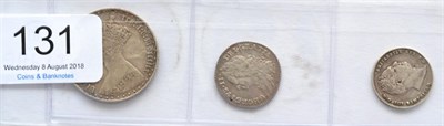 Lot 131 - 3 x English Silver Coins comprising: 'Gothic' florin 1859 light contact marks/hairlines, good edge