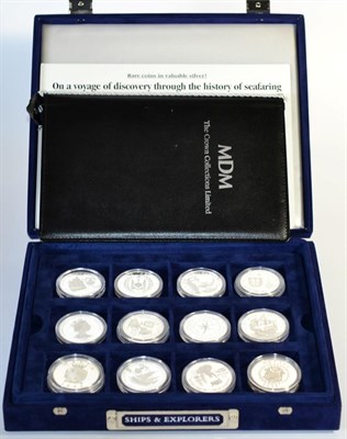 Lot 134 - A Set of 23 x Silver Proof Foreign Coins 'History of Seafaring,' various denominations &...