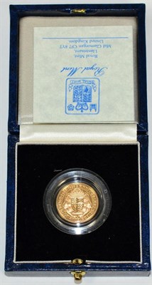 Lot 156 - Proof Half Sovereign 1989 '500th Anniversary of the Sovereign' with cert, in CofI, FDC