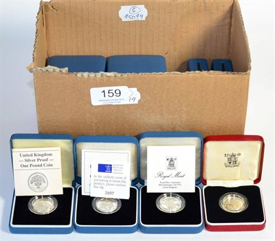 Lot 159 - A Collection of 21 x Silver Proof £1 comprising: 1983 toning spots, 1985, 1987, 1988, 1989,...