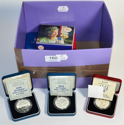 Lot 160 - A Collection of 14 x Silver Proof Crowns & £5 Coins comprising: 1977(x2), 1980, 1981,...