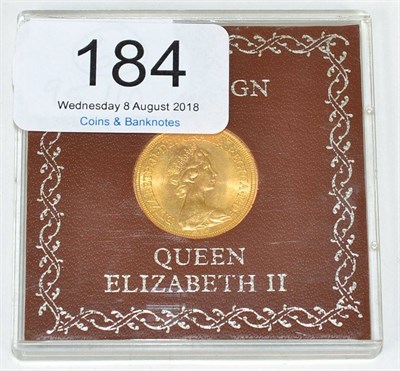 Lot 184 - Elizabeth II Sovereign 1974, in a plastic case, AEF/EF