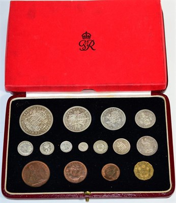 Lot 186 - George VI Proof Set 1937, 15 coins crown to farthing, in CofI (in excellent condition), bronze...