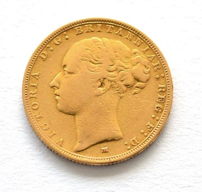 Lot 216 - Victoria, Sovereign 1883M, contact marks, light hairlines, AFine