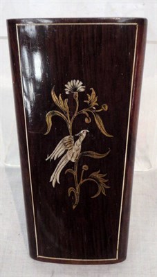 Lot 13 - A Late 19th Century Coromandel Cased Etui, with painted and inlaid decoration to the cover...