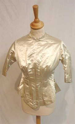 Lot 39 - A 19th Century Cream Silk Wedding Bodice, worn by 'Isabella Stewart, eldest daughter of Andrew Tod