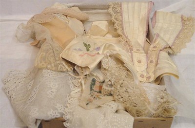Lot 48 - Assorted Late 19th Century Accessories, including kid leather gloves, lace shawls, collars,...