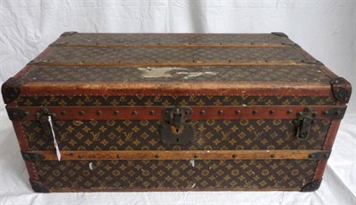 Lot 72 - A Louis Vuitton Monogrammed Cabin Trunk, bearing a paper label to the interior 'Louis Vuitton...
