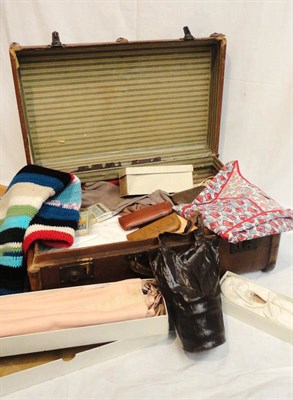 Lot 83 - Assorted Utility Marked Clothing And World War II Accessories including gas mask in original zipped