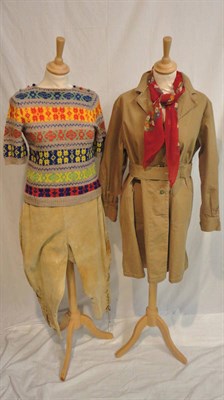 Lot 85 - World War II Women's Land Army Uniform, including a pair of cord breeches, canvas overall with...