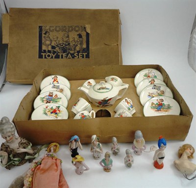 Lot 1000 - The Gordon Toy Tea Set, transfer printed with nursery rhymes (in original box); Ten China Half...