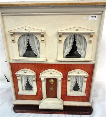 Lot 1021 - G & J Lines No 4 Dolls House, with a cream painted and red brick facade, front opening...