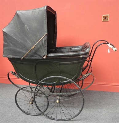 Lot 1023 - Possibly Hitching Bros Baby Carriage 'The Princess Patricia', retailed by Harrods Ltd London, green
