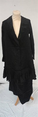 Lot 1116 - Assorted Costume including a Late 19th Century Black Silk Skirt, a Black Jacket with applique...