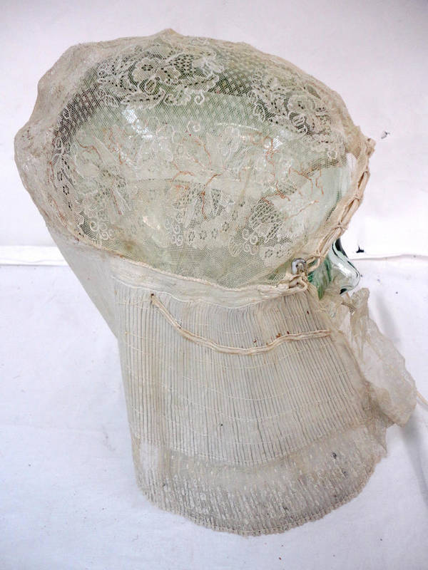 Lot 1161 - Possibly 18th Century European Lace Bonnet, with pleated crown