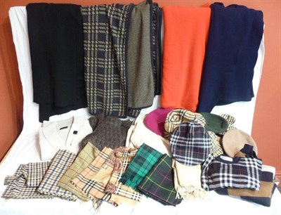 Lot 1060 - Assorted Modern Costume Accessories, including five Aquascutum Wool Capes; Burberry, Daks and...
