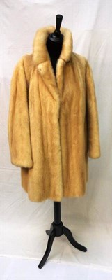 Lot 1085 - Blonde Mink Coat with belted back labelled H Louvain-Walters Ltd