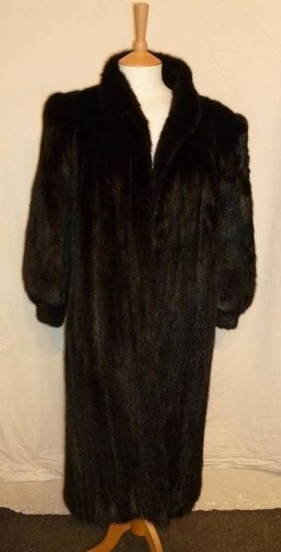 Lot 1086 - Modern Black Mink Coat, labelled 'Black Legend Mink'
