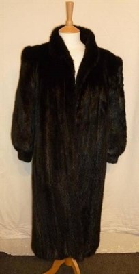 Lot 1086 - Modern Black Mink Coat, labelled 'Black Legend Mink'
