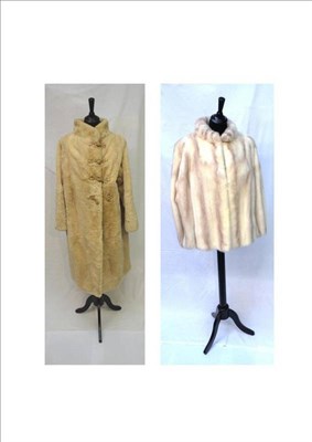 Lot 1113 - Grosvenor Furs Harrods White Mink Striped Fur Jacket