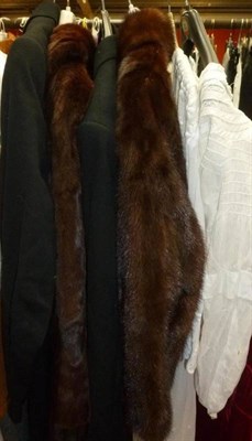 Lot 1129 - Assorted Costume including a Brown Mink Jacket, another fur jacket; Black Silk Top Hat;...