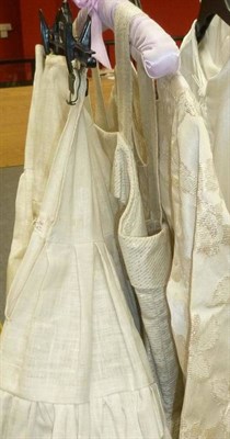 Lot 1135 - Three Circa 1950's and 1960's Wedding Dresses, including a Gown Woven with Silver Thread, with...