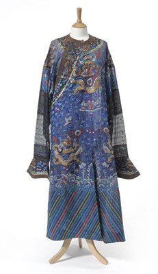 Lot 1177 - Late 19th Century/Early 20th Century Chinese Summer Dragon Robe, in a blue lightweight open...