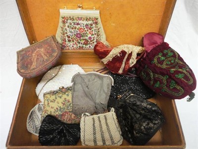 Lot 1181 - Assorted Circa 1930's and Later Evening Purses and Bags, including mesh purse; velvet...