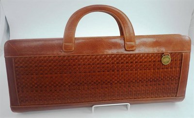 Lot 1204 - Mulberry Tan Leather Handbag of rectangular shape with leather woven panels to the front and...