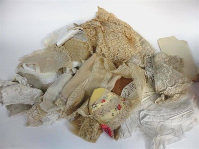 Lot 1047 - Assorted Machine Lace including collars, sleeves, modesty vests, dress inserts, yokes, broderie...