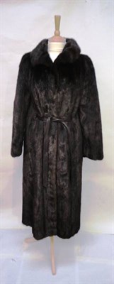 Lot 1071 - J W Furriers Huddersfield Dark Mink Coat, with leather belt