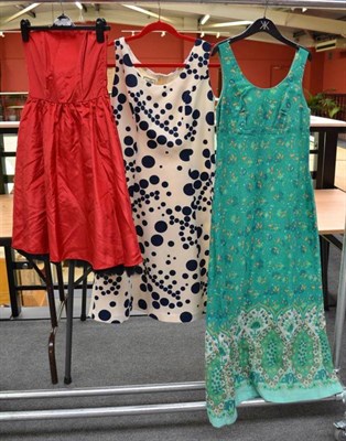 Lot 1087 - Assorted Circa 1960's and Later Evening Dresses, including a Jean Allen bat wing dress; Frank Usher