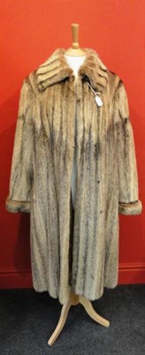 Lot 1093 - Georgeou Westchester Striped Full Length Fur Coat