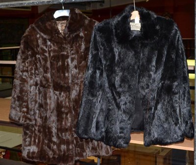 Lot 1111 - Dysons Black Rabbit Fur Jacket; Blonde Mink Fur Jacket and two fur coats (4)