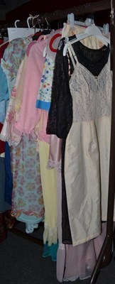 Lot 1112 - Assorted Circa 1950's and Later Nightwear and Lingerie (on rail)