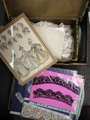 Lot 1149 - Assorted Lace and Costume Accessories, including hand worked lace collars, trims, modesty...