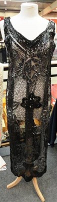 Lot 1152 - Circa 1920's Sequin and Bead Shift Dress