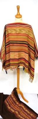 Lot 1207 - Four Central Asian Woven Ponchos and two similar panels